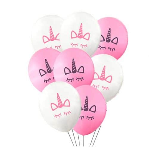 Unicon ballonnen wit en roze