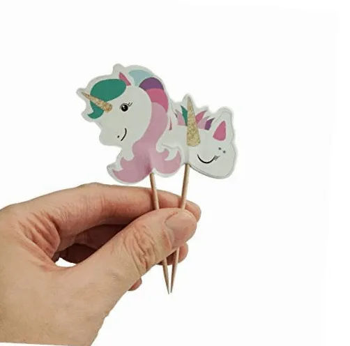 Eenhoorn cocktailprikkers voor een unicorn feestje
