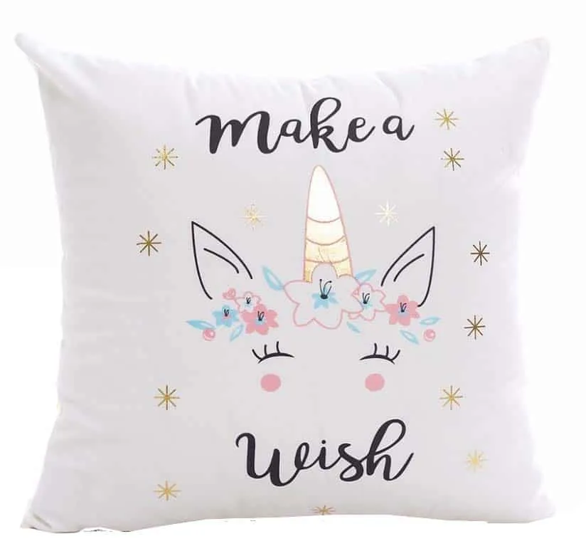 unicorn kussen make a wish
