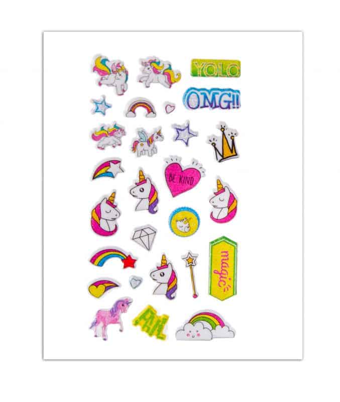 Eenhoorn sticker vel 2 delig