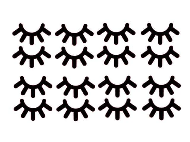 Eenhoorn sleepy eye stickers vinyl 16x