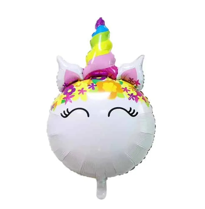 Eenhoorn folieballon voor lucht of helium