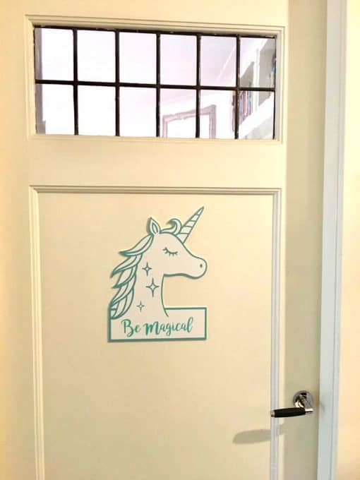 Eenhoorn naambord deur