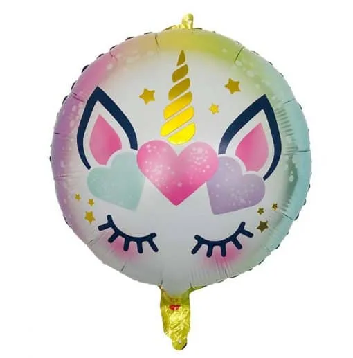 Eenhoorn folie ballon met harten