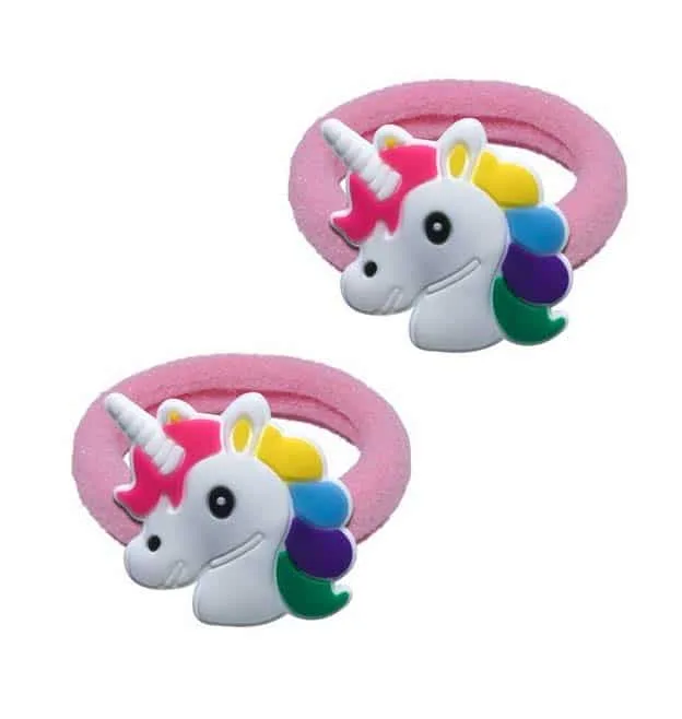 Unicorn regenboog elastiekjes roze