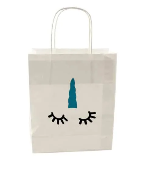 Eenhoorn goodie bag wit kraft