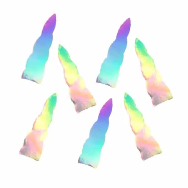 Eenhoorn hoorn stickers holografisch