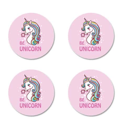 Be Unicorn stickers roze