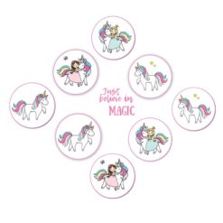 Eenhoorn stickers met prinses