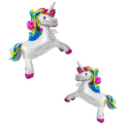 Eenhoorn paard folie ballon 2x