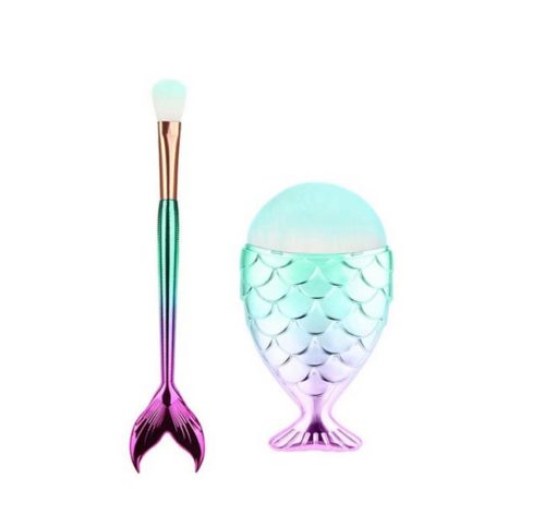 Mermaid brush kwasten met zeemeermin staart