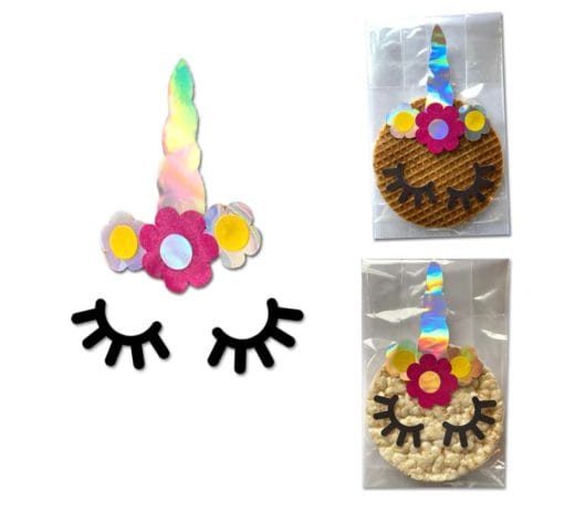 Eenhoorn stickers holografisch knutselen