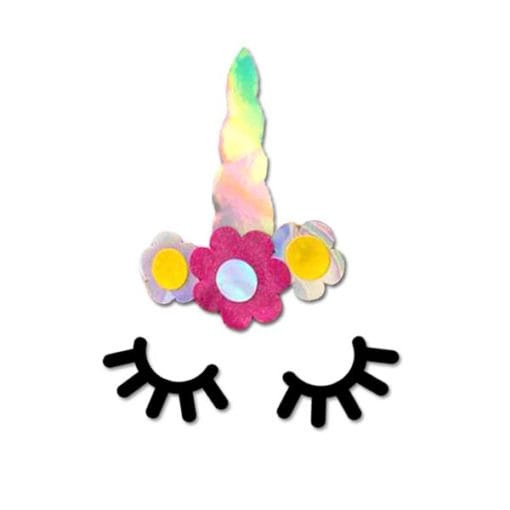 Eenhoorn stickers roze voor op traktaties