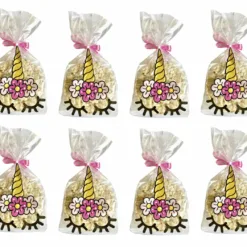 zakje en stickers om zelf traktaties te maken