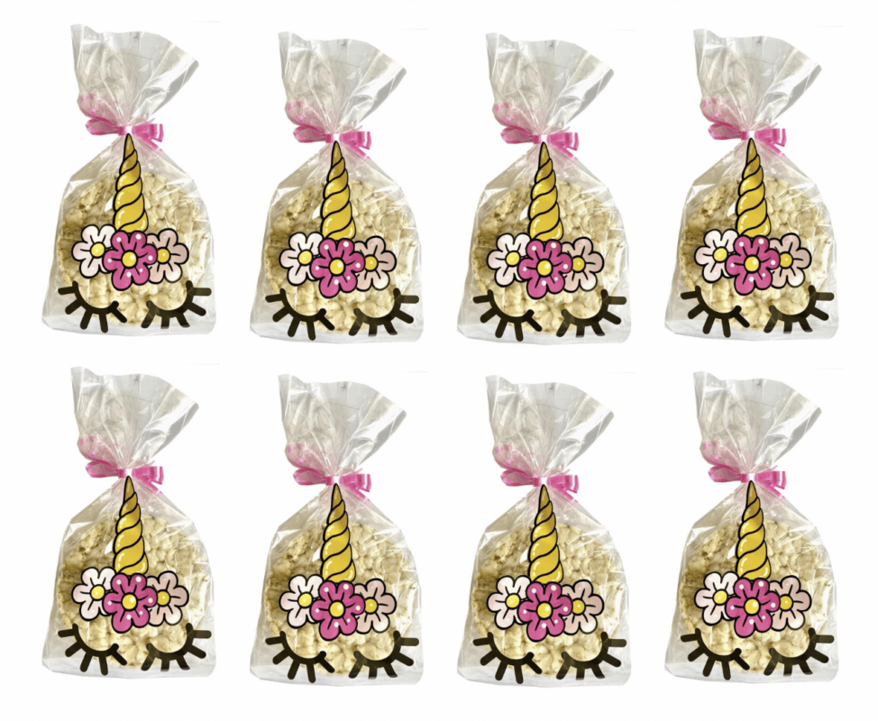 zakje en stickers om zelf traktaties te maken