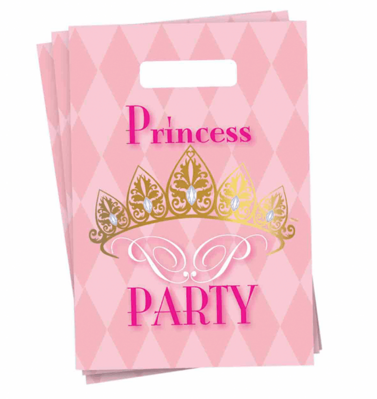 Uitdeelzakjes roze voor prinsessen feest