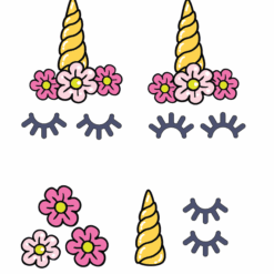Eenhoorn knutsel stickers