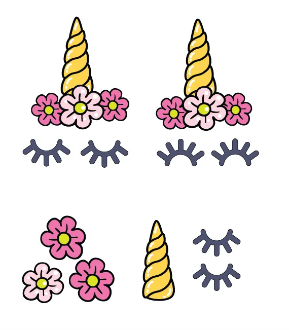 Eenhoorn knutsel stickers