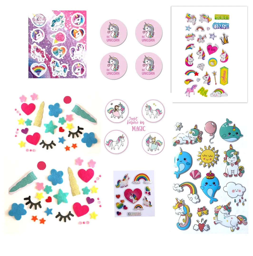 Eenhoorn sticker pakket large.